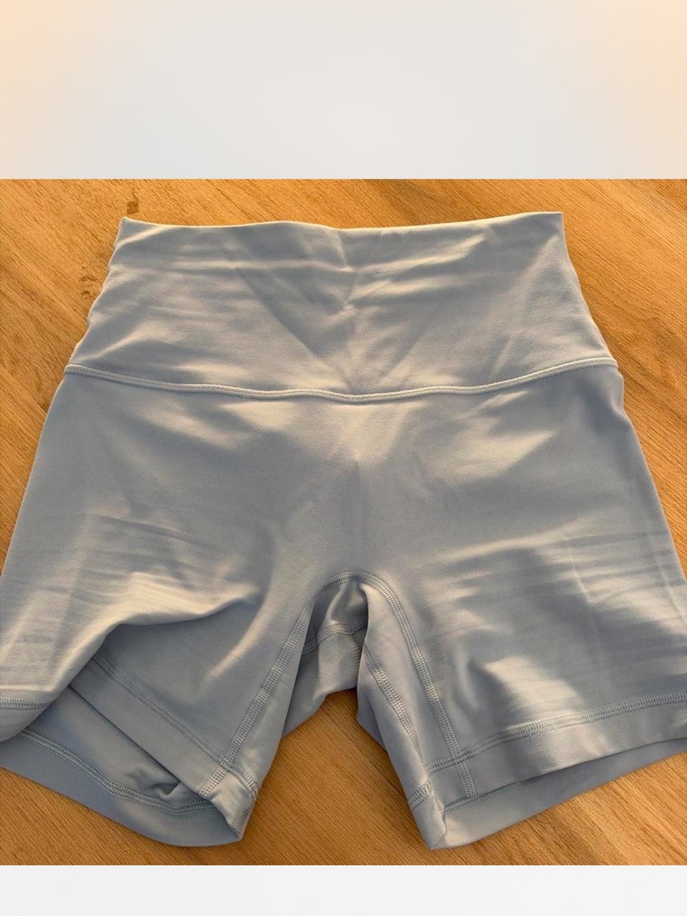 lululemon athletica Light Blue High-Rise Bike Shorts